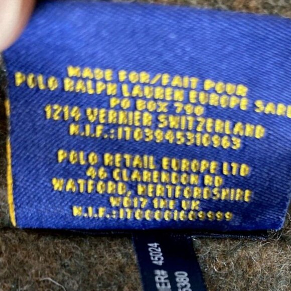 VTG Rugby Ralph Lauren Cardigan Womens‎ M 100% Wool Sweater Suede Elbow Patches - Picture 10 of 16